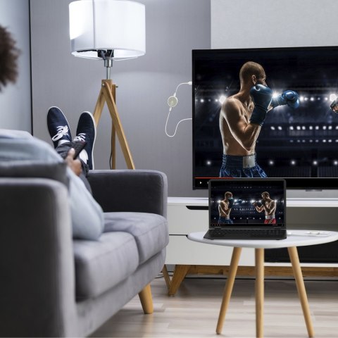 Nadajnik i odbiornik audio/video bezprzewodowy j5create ScreenCast 4K Wireless Display HDMI Extender ; kolor biały JVAW75-N Nadajnik i odbiornik audio/video bezprzewodowy j5create ScreenCast 4K Wireless Display HDMI Extender ; kolor biały JVAW75-N