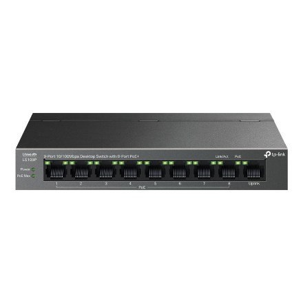 TP-Link LiteWave LS109P łącza sieciowe Nie zarządzany Fast Ethernet (10/100) Obsługa PoE Czarny TP-Link LiteWave LS109P łącza sieciowe Nie zarządzany Fast Ethernet (10/100) Obsługa PoE Czarny