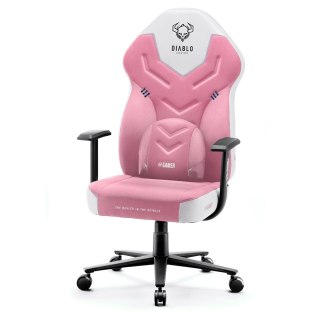 Fotel gamingowy DIABLO X-GAMER różowo-biały