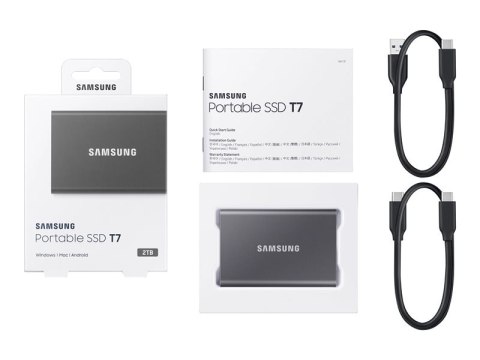 Dysk zewnętrzny SSD SAMSUNG T7 (2TB /Szary )