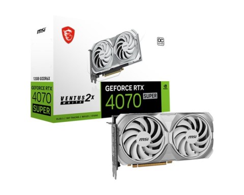Karta graficzna MSI RTX 4070 SUPER 12G VENTUS 2X WHITE OC Karta graficzna MSI RTX 4070 SUPER 12G VENTUS 2X WHITE OC