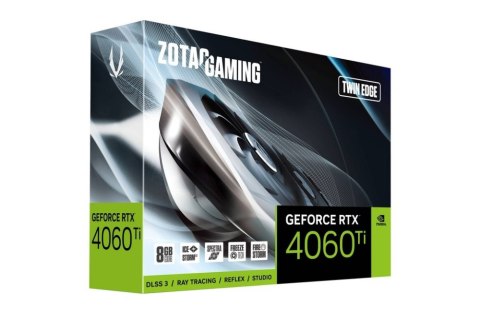 Karta graficzna ZOTAC GeForce RTX 4060 Ti Twin Edge 8GB GDDR6 ZT-D40610E-10M Karta graficzna ZOTAC GeForce RTX 4060 Ti Twin Edge 8GB GDDR6 ZT-D40610E-10M