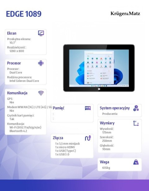 Tablet KRUGER & MATZ EDGE 1089 10.1"