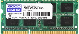 Pamięć GOODRAM (SODIMM\DDR3\4 GB\1333MHz\1.5V\9 CL\Single)