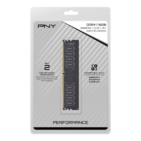 Pamięć PNY (DIMM\DDR4\16 GB\2666MHz\1.2V\19 CL\Single)