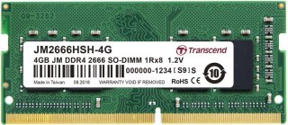 Pamięć TRANSCEND (SODIMM\DDR4\4 GB\2666MHz\1.2V\Single)