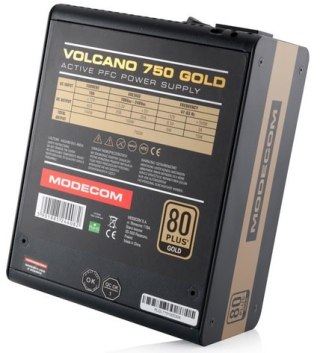 Zasilacz PC MODECOM 750W ZAS-MC90-SM-750-ATX-VOLCANO-GOLD