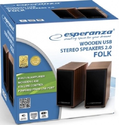 Głośniki ESPERANZA Folk EP122 Głośniki ESPERANZA Folk EP122