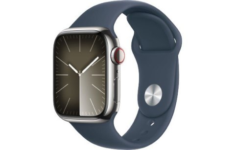 Smartwatch Apple watchOS 10 41mm Silver Stainless Steel Błękitny