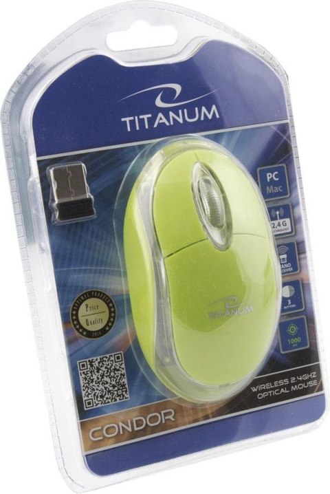 Mysz Bezprzewodowa TITANUM Condor 3D Zielony Mysz Bezprzewodowa TITANUM Condor 3D Zielony