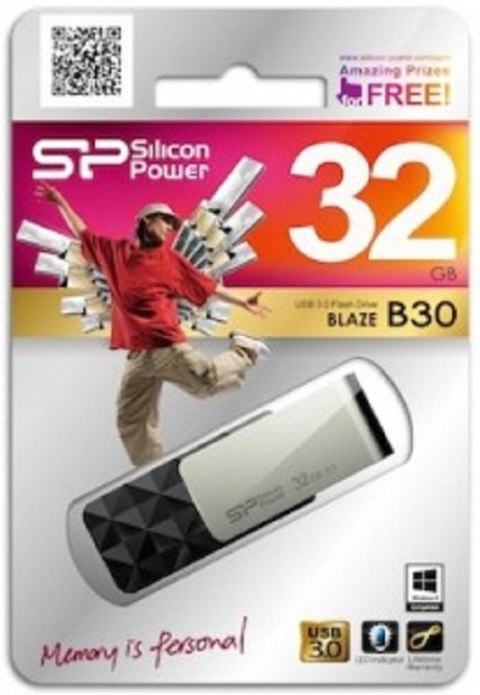 Pendrive SILICON POWER Silicon Power BLAZE B30 32GB (32 GB /USB 3.0 /Czarny )