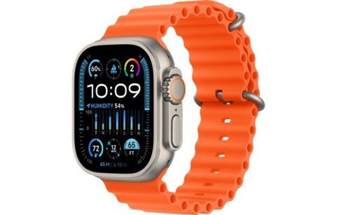 Smartwatch APPLE Watch Ultra 2 GPS + Cellular 49 mm APPLE watchOS 10 Srebrno-pomarańczowy