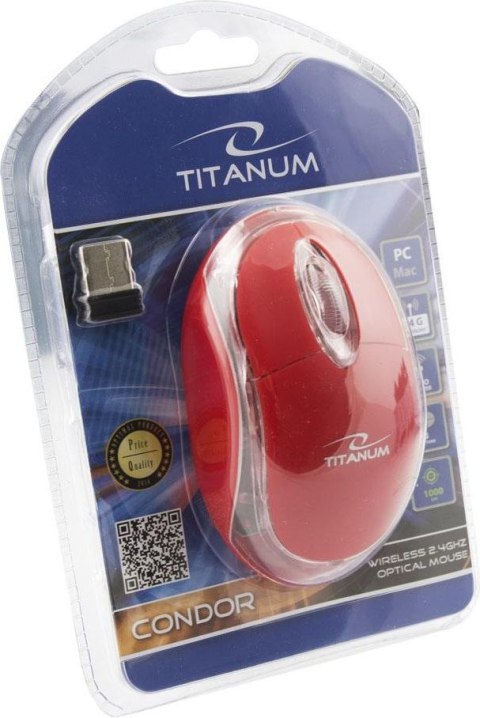 Mysz Bezprzewodowa TITANUM Condor 3D Czerwony Mysz Bezprzewodowa TITANUM Condor 3D Czerwony