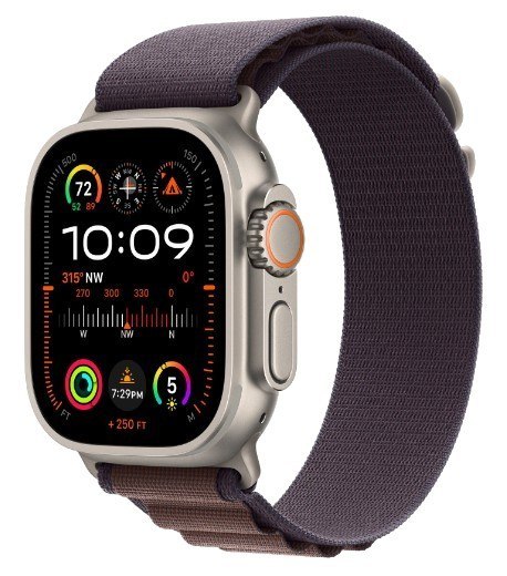 Watch Ultra 2 GPS + Cellular, 49mm Koperta z tytanu z opaską Alpine w kolorze indygo - M APPLE watchOS 10 Indygo