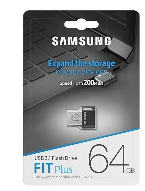 Pendrive SAMSUNG FIT Plus 64 GB (64 GB /Tytanowy )