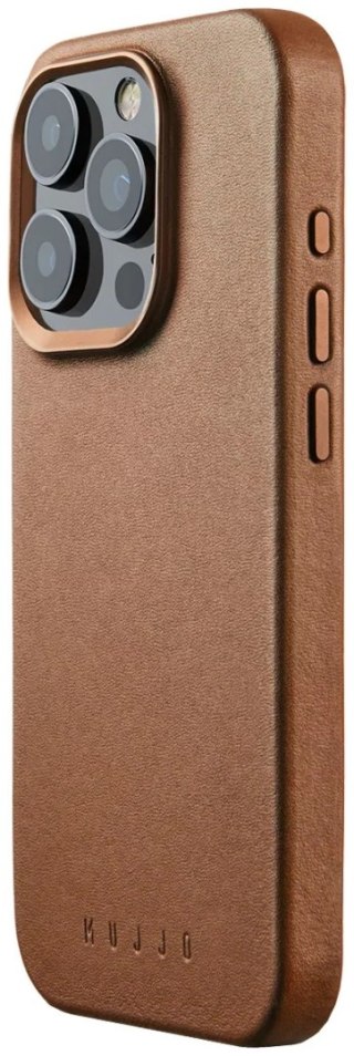 Mujjo Full Leather Case - etui skórzane do iPhone 15 Pro Max kompatybilne z MagSafe (tan)