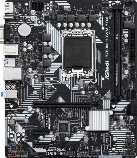 Płyta główna ASROCK B760M-HDV/M.2 D4 (Socket 1700 /micro ATX) Płyta główna ASROCK B760M-HDV/M.2 D4 (Socket 1700 /micro ATX)