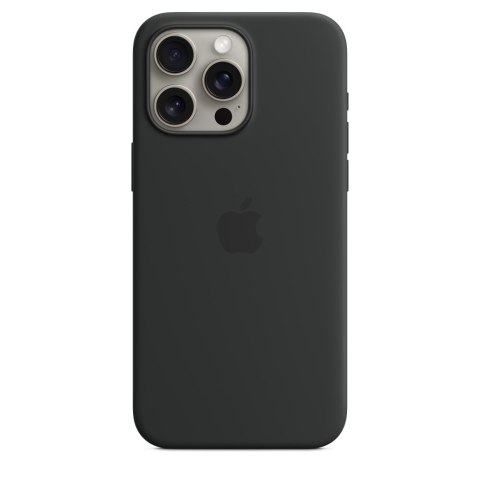 Etui silikonowe z MagSafe do iPhonea 15 Pro Max - czarne Etui silikonowe z MagSafe do iPhonea 15 Pro Max - czarne