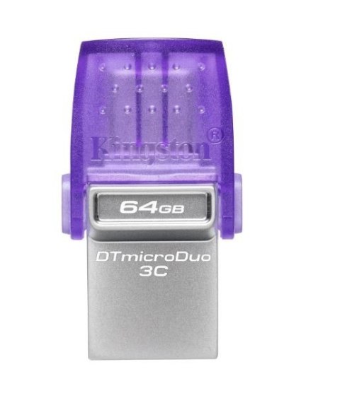 Pendrive KINGSTON DataTraveler microDuo 3C Gen3 (64 GB /Szaro-fioletowy )