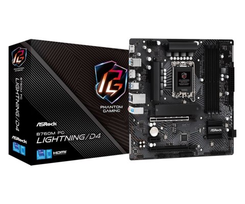 Płyta główna ASROCK B760M PG LIGHTNING/D4 LGA1700 MICRO ATX