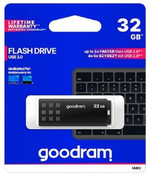 Pendrive GOODRAM UME3 32 GB Czarny (32 GB /USB 3.0 /Czarny )