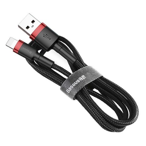 Kabel Baseus CALKLF-C19 (Lightning M - USB 2.0 M; 2m; kolor czarno-czerwony)