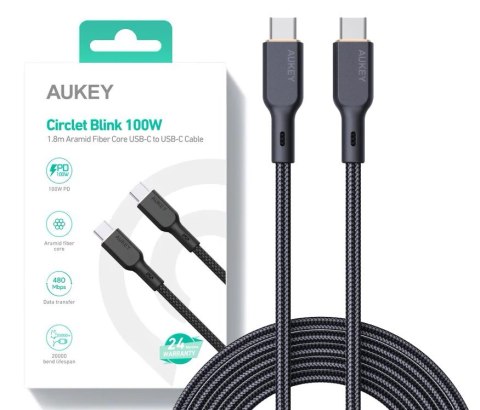 AUKEY CB-KCC102 KABEL USB-C QC PD 1.8M 5A 100W