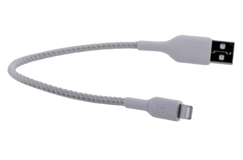 BELKIN KABEL USB A-LIGHTNING, OPLOT, 0.15M, BIAŁY