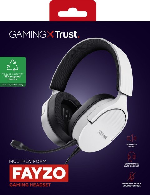 Słuchawki TRUST GXT489W FAYZO HEADSET WHT (25210) Słuchawki TRUST GXT489W FAYZO HEADSET WHT (25210)