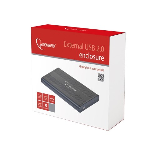 Obudowa GEMBIRD EE2-U2S-5 (2.5"; USB 2.0; Aluminium; kolor czarny) Obudowa GEMBIRD EE2-U2S-5 (2.5"; USB 2.0; Aluminium; kolor czarny)