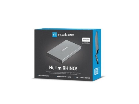 Obudowa na dysk NATEC Rhino Go NKZ-1281 (2.5"; USB 3.0; Aluminium; kolor szary) Obudowa na dysk NATEC Rhino Go NKZ-1281 (2.5"; USB 3.0; Aluminium; kolor szary)