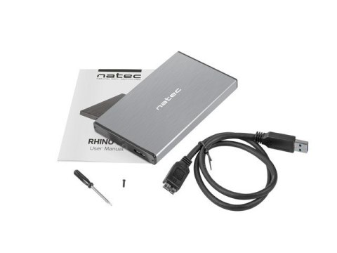 Obudowa na dysk NATEC Rhino Go NKZ-1281 (2.5"; USB 3.0; Aluminium; kolor szary) Obudowa na dysk NATEC Rhino Go NKZ-1281 (2.5"; USB 3.0; Aluminium; kolor szary)