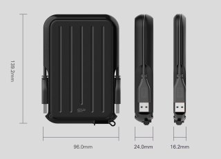 Dysk zewnętrzny HDD Silicon Power Armor A66 (2TB; 2,5"; USB 3.2; Yellow; SP020TBPHD66SS3Y)