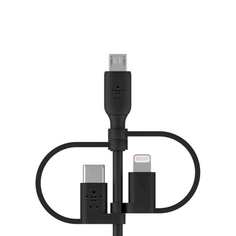 BELKIN CABLE 3W1 USB-A - LTG/MICROUSB/USB-C 1M