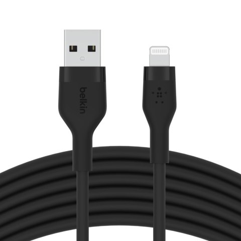 BELKIN KABEL USB-A - LIGHTNING SILICONE 3M CZARNY