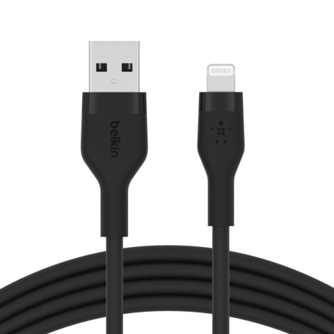 BELKIN KABEL USB-A - LIGHTNING SILICONE 3M CZARNY