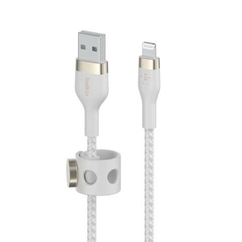 BELKIN KABEL USB-A TO LTG OPLOT SILICONE 1M BIAŁY