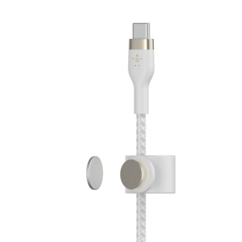 BELKIN KABEL USB-C - LTG OPLOT SILICONE 1M BIAŁY