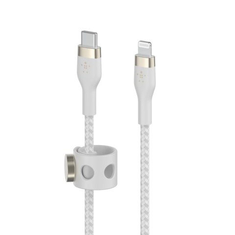 BELKIN KABEL USB C - LTG OPLOT SILICONE 3M BIAŁY