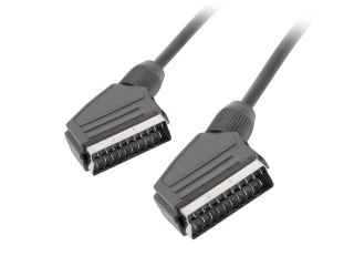 Kabel Lanberg CA-EUEU-10CC-0018-BK (SCART M - SCART M; 1,8m; kolor czarny)