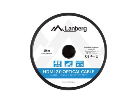 LANBERG KABEL HDMI LANBERG KABEL HDMI M/M V2.0 10M OPTYCZNY AOC CZARNY CA-HDMI-20FB-0100-BK