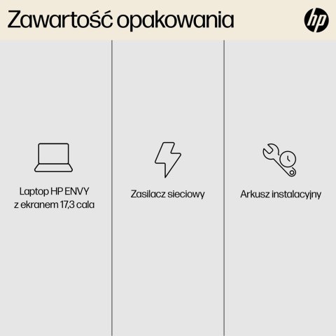 HP Envy 17-cw0229nw i5-13500H 17.3"FHD IPS 300nits 16GB DDR4 SSD512 Intel Iris Xe IR Camera Win11 2Y Natural Silver