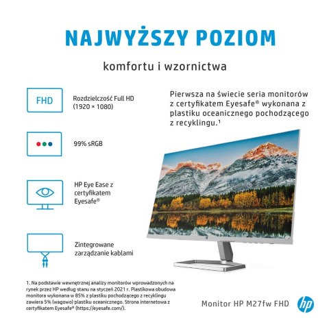 MONITOR HP LED, IPS 27" M27fw (2H1A4E9)