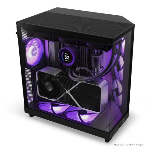 NZXT OBUDOWA KOMPUTEROWA NZXT H6 FLOW RGB MIDI TOWER Z OKNEM CZARNA