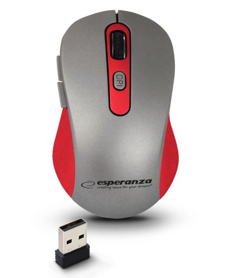 ESPERANZA MYSZ BEZPRZEWODOWA 2.4GHZ ADARA CZERWONA EM131R ESPERANZA MYSZ BEZPRZEWODOWA 2.4GHZ ADARA CZERWONA EM131R