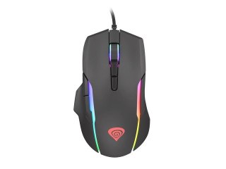 Mysz NATEC Genesis Xenon 220 RGB NMG-1572 (optyczna; 6400 DPI; kolor czarny)