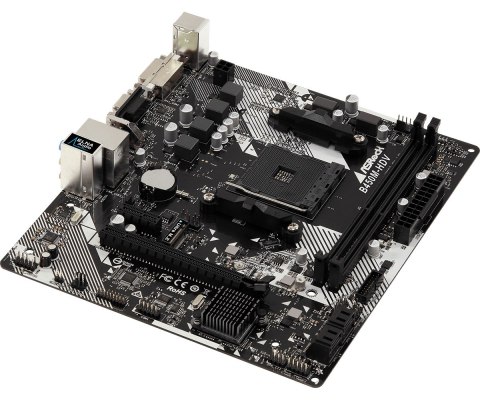 Płyta główna Asrock B450M-HDV R4.0 (AM4; 2x DDR4 DIMM; Micro ATX)