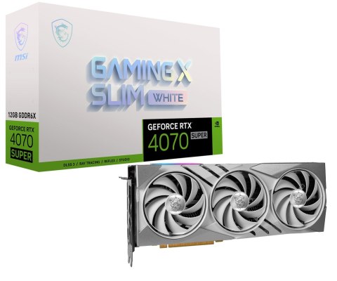 Karta graficzna MSI GeForce RTX 4070 SUPER 12GB GAMING X SLIM WHITE