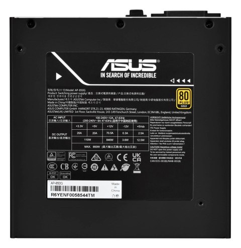 Zasilacz Asus Prime 850W Gold - bulk