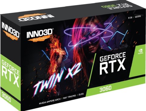 Karta graficzna INNO3D GeForce RTX 3060 Twin X2 LHR 8 GB GDDR6 N30602-08D6-11902130